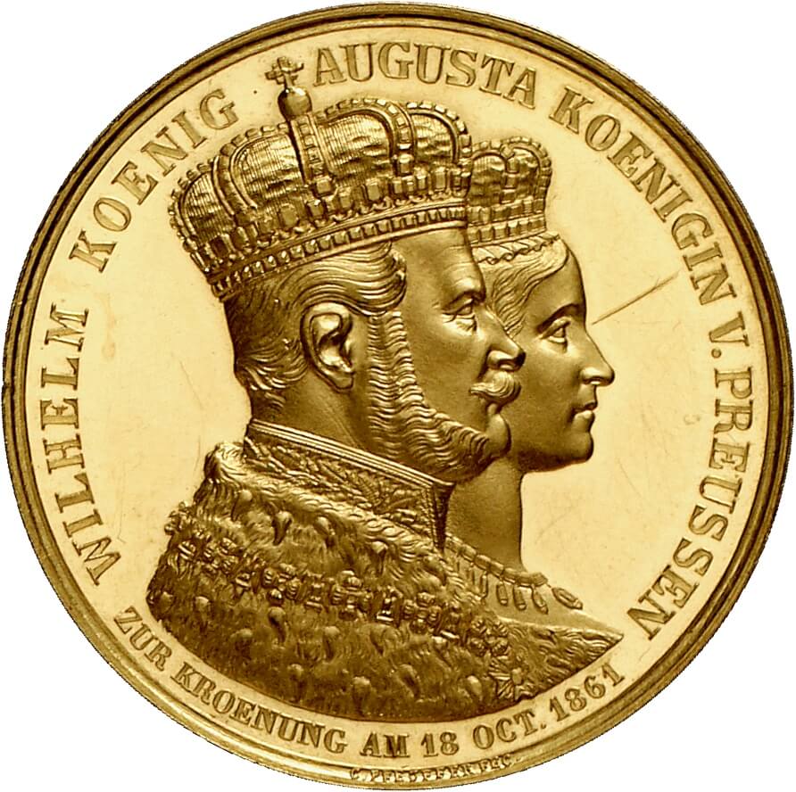Medaille Wilhelm König und Augusta Königin von Preussen